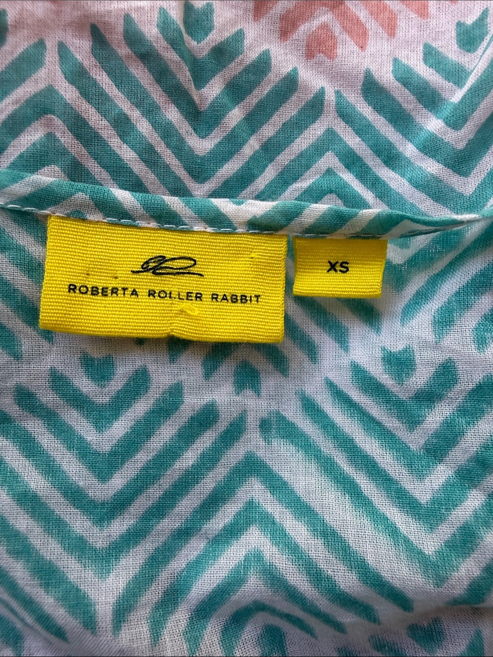 Roberta Roller Rabbit Maxi Dress Lightweight Multicolor Chevron Print - Picture 4 of 6